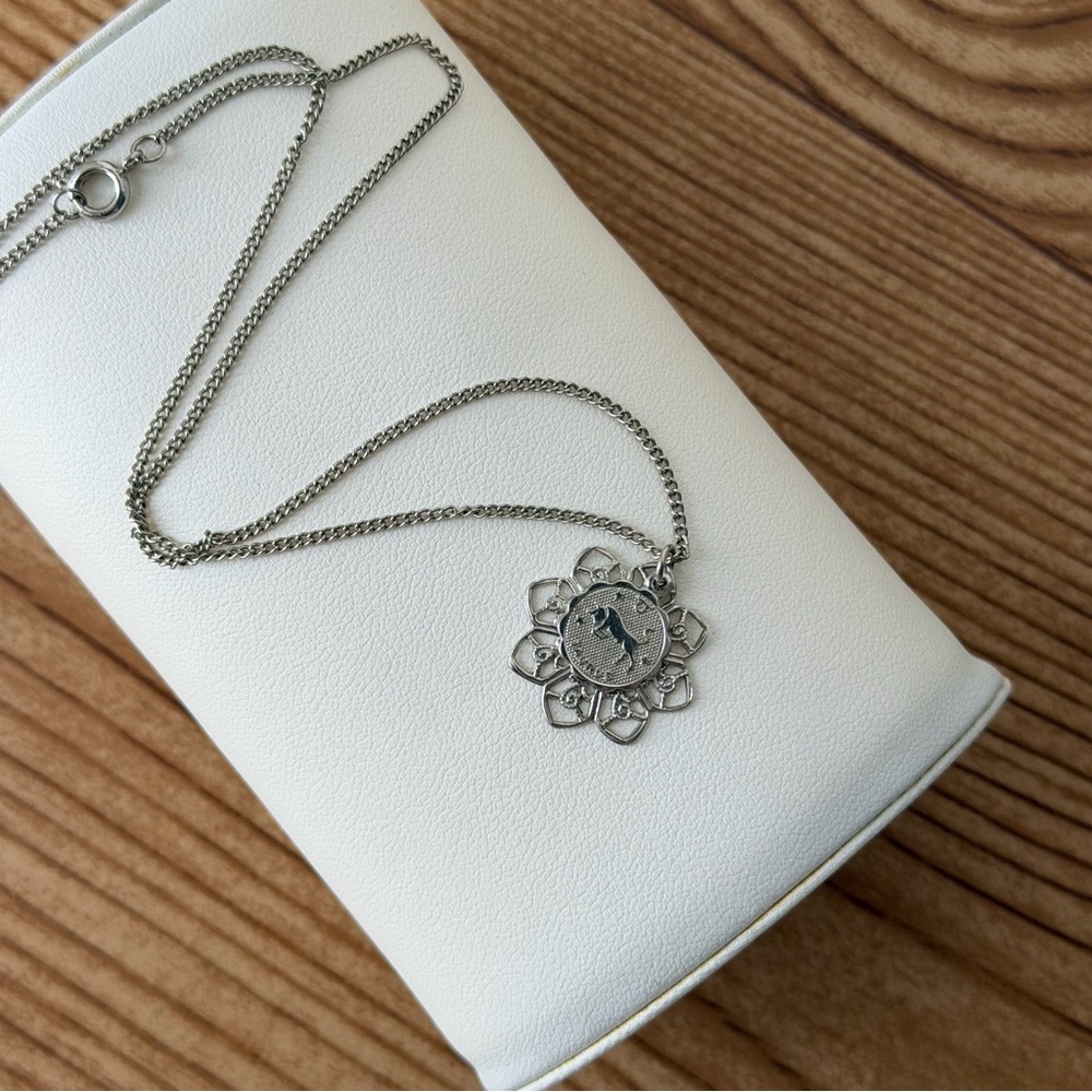 Taurus Zodiac Sign Silver Toned Simple Necklace